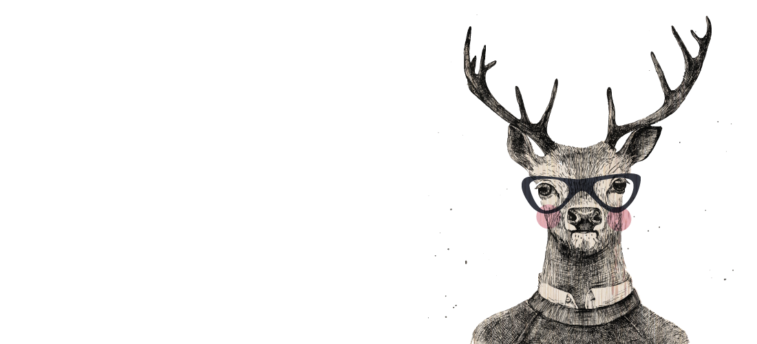 home mascot deer glasses